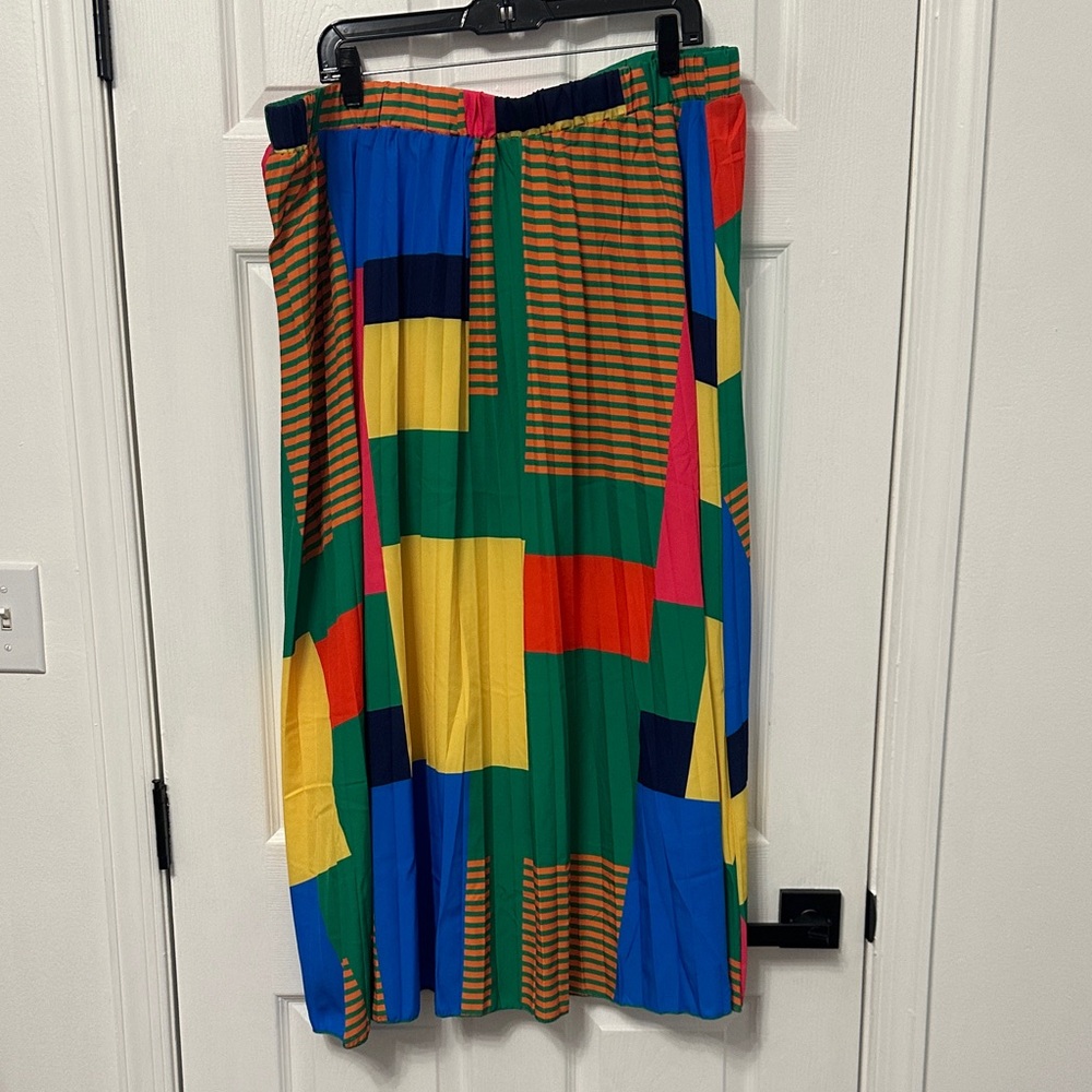 Colorful Geometric Print Skirt